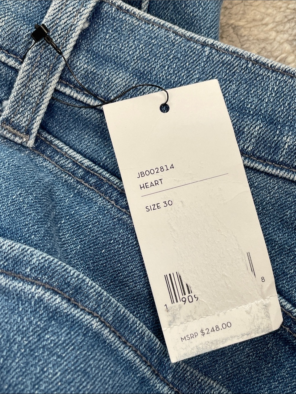 NWT J Brand Lillie High Rise Crop Flare Jeans Heart Blue Sz 30 - Picture 12 of 13